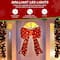 Glitzhome® 35.75"H Lighted Christmas 3D Fabric Bow Outdoor Decor